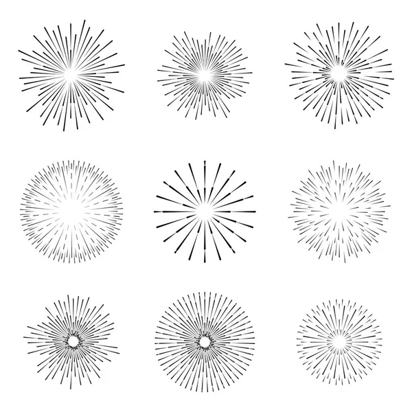 Raios de luz de explosão . —  Vetores de Stock