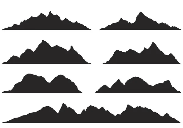 Silhouet bergtoppen. — Stockvector