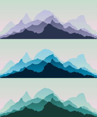 Dev dağlarla. Panorama arka plan.