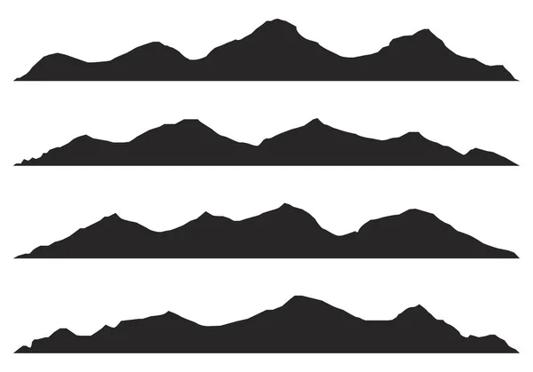 Silhouette mountain peaks. — Stock Vector