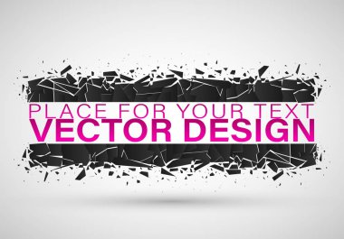 Siyah Cam soyut patlama.