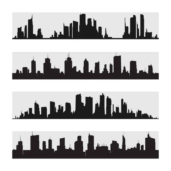 Skyline de la ciudad. Estilo plano . — Vector de stock