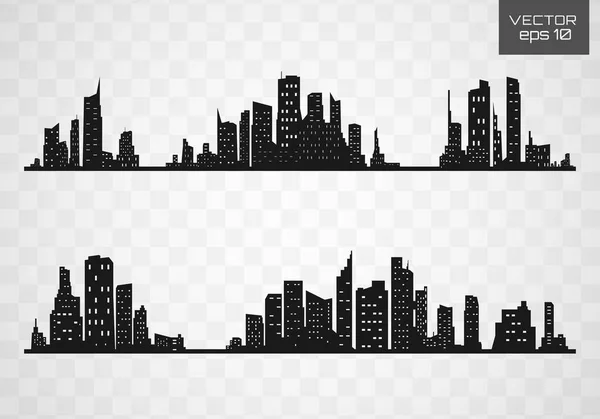 Skyline de la ciudad. Estilo plano . — Vector de stock