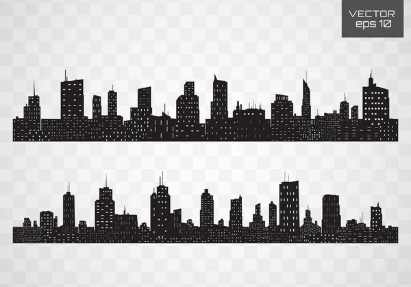 Skyline de la ciudad. Estilo plano . — Vector de stock