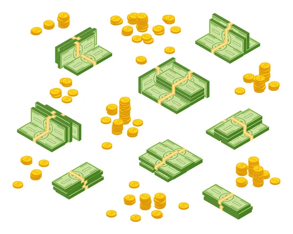 Money cash heap. — Stock Vector