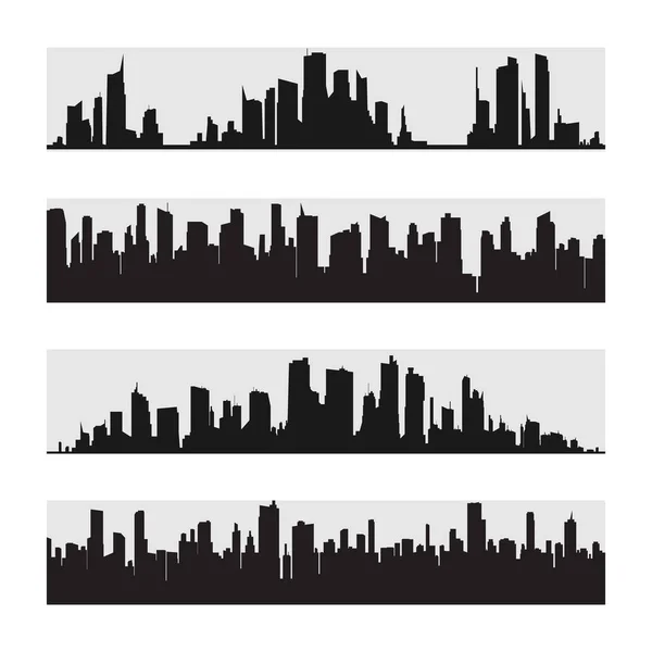 Skyline de la ciudad. Estilo plano . — Vector de stock