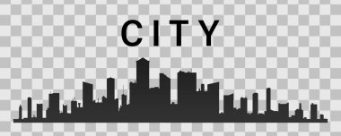 Şehir manzarası. Düz stil.