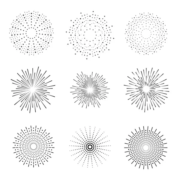 Raios de luz de explosão . —  Vetores de Stock