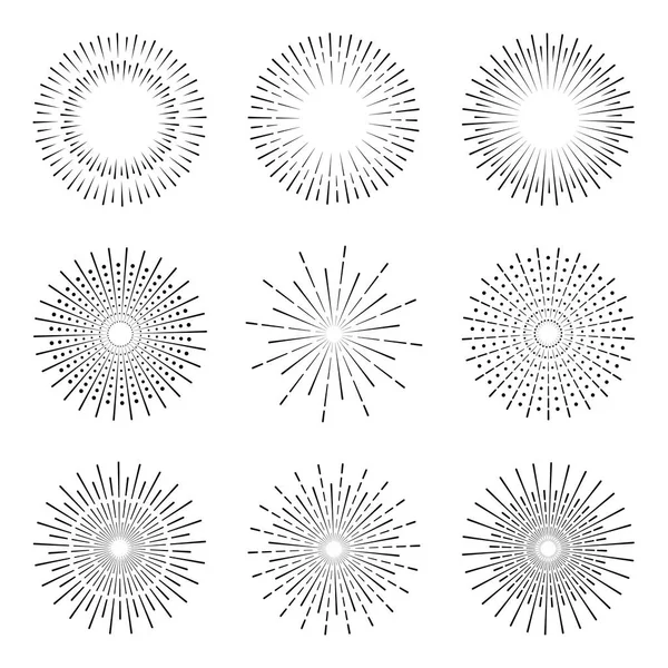 Raios de luz de explosão . —  Vetores de Stock