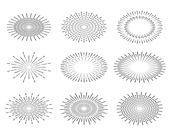 Raios de luz de explosão . —  Vetores de Stock
