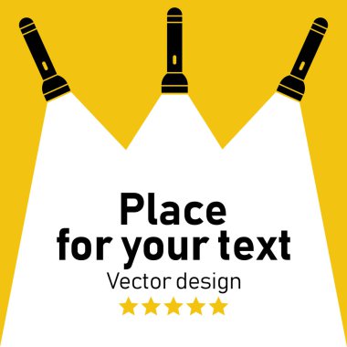 Vektör düz el feneri.