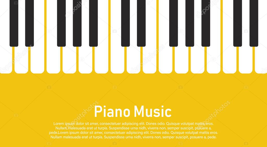Piano on a yellow background.
