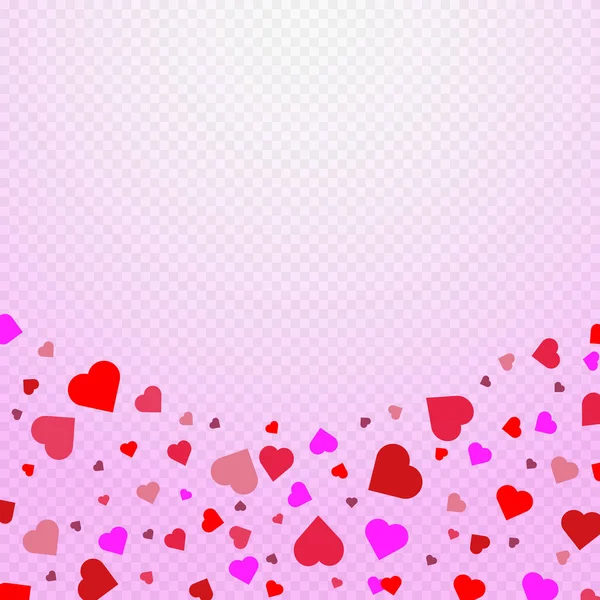 Heart confetti. Valentines. — Stock Vector