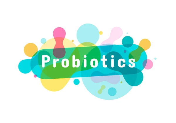 Logo de bacterias probióticas . — Vector de stock