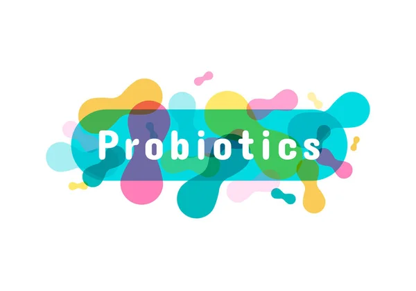 Logo de bacterias probióticas . — Vector de stock