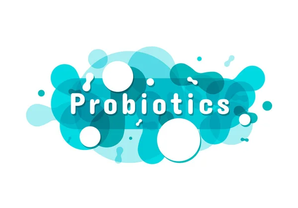 Logo de bacterias probióticas . — Vector de stock