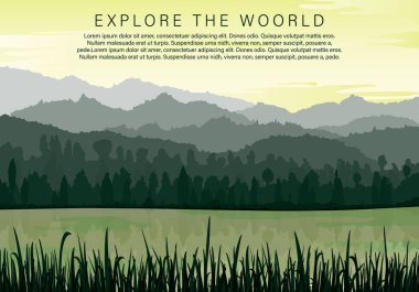 Dağları'nın siluetleri.