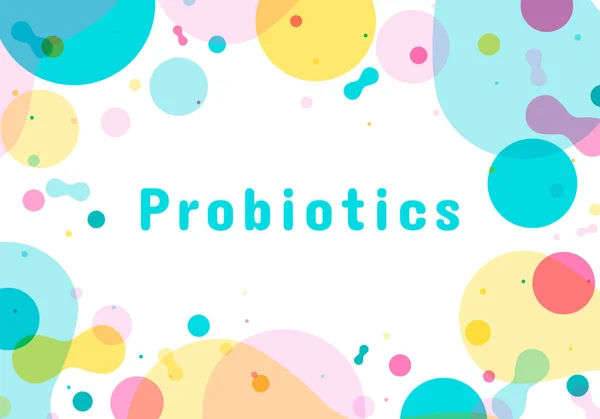 Probiyotik bakteri logosu. — Stok Vektör
