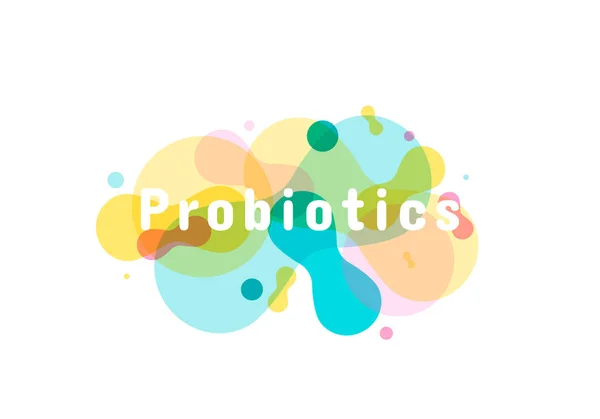 Logo des bactéries probiotiques . — Image vectorielle