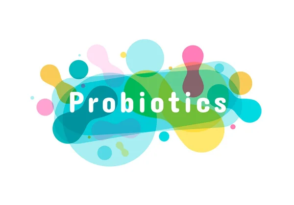 Logo des bactéries probiotiques . — Image vectorielle