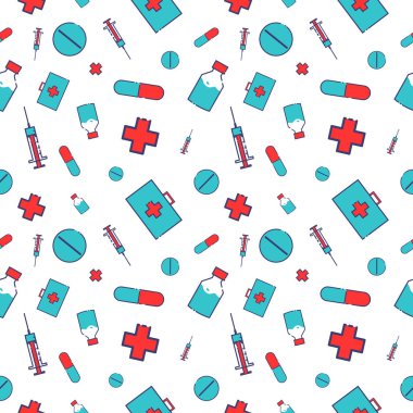 Tıbbi kutsal kişilerin resmi, deseni.