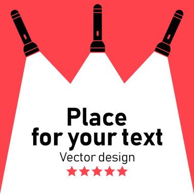 Vektör düz el feneri.