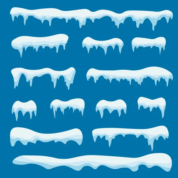 Set of ice caps. — Stock Vector