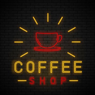 Kahve dükkanı Neon