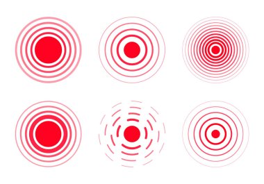 İşaretlemek için acı kırmızı halkalar.
