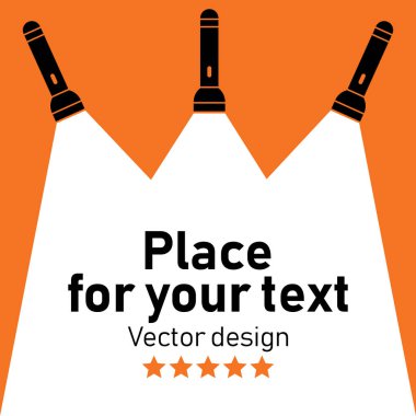 Vektör düz el feneri.