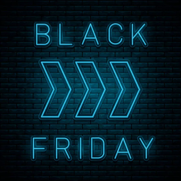 Neon Black Friday — Stockvector