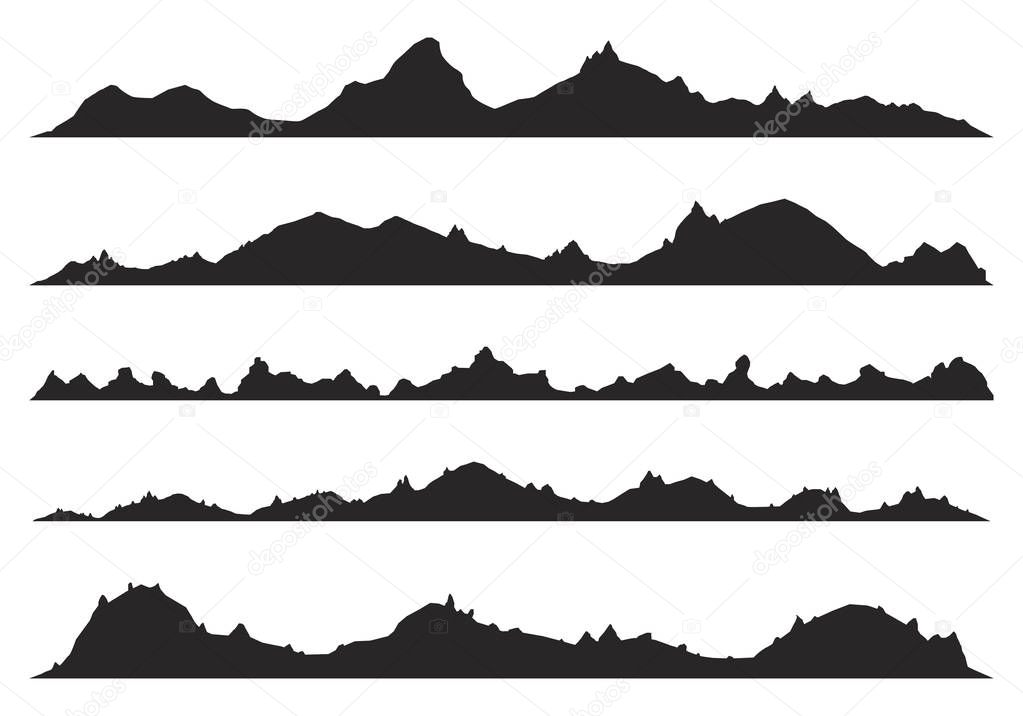 Mountains silhouettes Vector