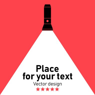 Vektör düz el feneri.