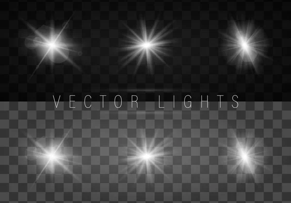 Light, spark and stars. — Stock Vector