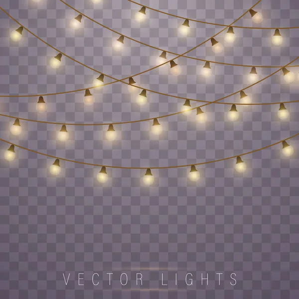 Luces navideñas. Vector. — Vector de stock