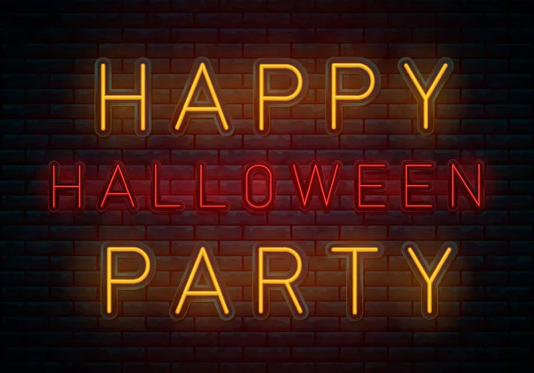 Happy Halloween neon — Stockfoto