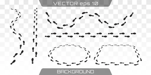 Set jejak sepatu . - Stok Vektor