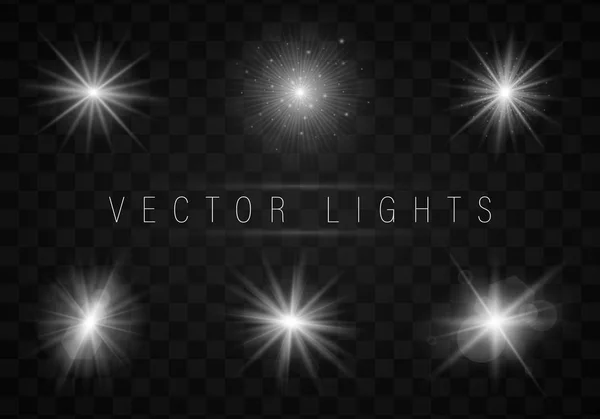 Stella Luminosa. luce . — Vettoriale Stock