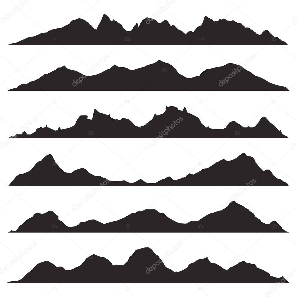 Mountains silhouettes Vector