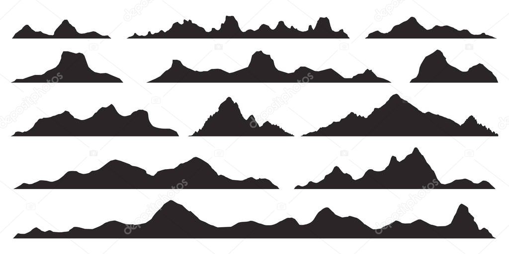 Mountains silhouettes Vector