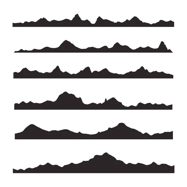 Βουνά σιλουέτες Vector — Διανυσματικό Αρχείο