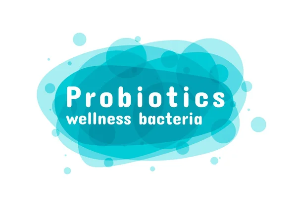 Logo de bacterias probióticas . — Vector de stock