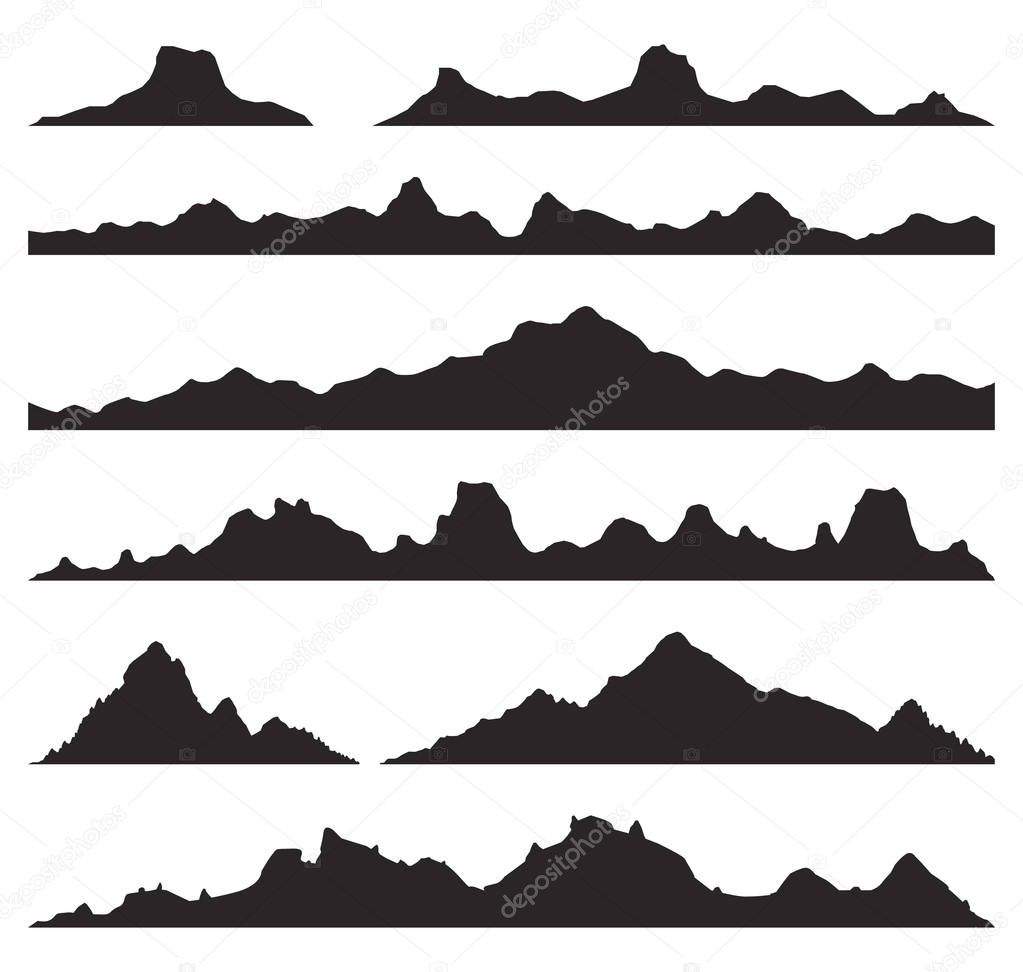 Mountains silhouettes Vector