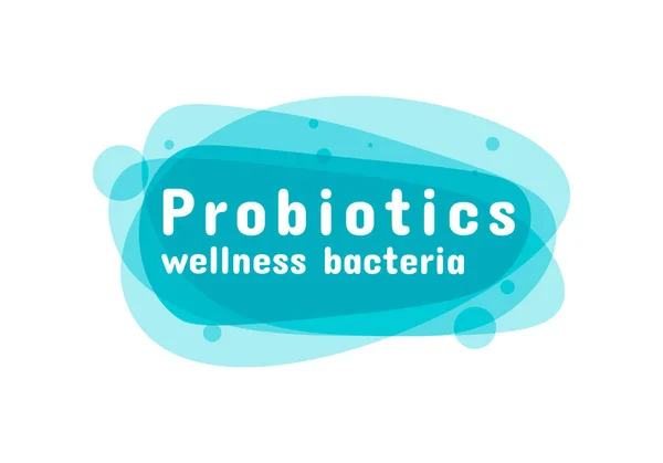 Probiotics 박테리아 로고입니다 Prebiotic 아이콘 디자인 아이콘 패턴입니다 화이트 캡슐에서 — 스톡 벡터