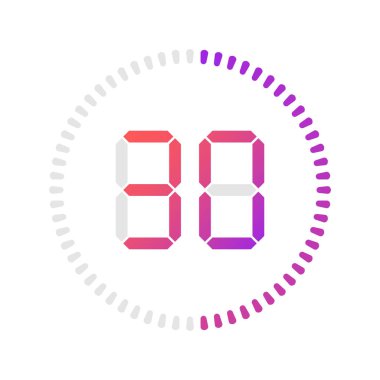 Saat ve saat. Vektör.