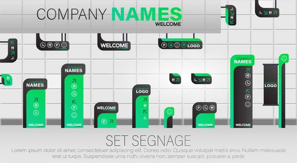 Set signalisatie. Vector — Stockvector