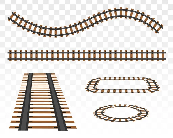 Straight tracks art design. — Stock Vector