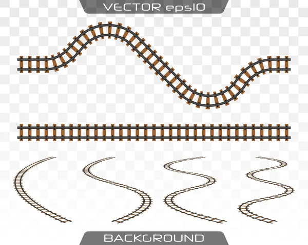 Straight tracks art design. — Stock Vector