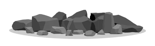 Uppsättning av rock stenar. — Stock vektor