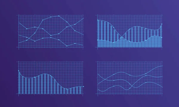 차트 벡터 세트. — 스톡 벡터